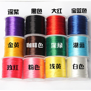 Flat <b>Beaded</b> Elastic Cord Crystal <b>Thread</b> For Bracelets 10M Per Roll 25 Rolls Pack Acrylic Material Yiwu Origin - Product Image 2