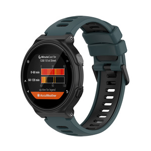 Correa <span class=keywords><strong>de</strong></span> Reloj <span class=keywords><strong>de</strong></span> Silicona <span class=keywords><strong>de</strong></span> 22 mm, <span class=keywords><strong>Dos</strong></span> Tonos, Transpirable, Resistente al Agua y Duradera para Garmin Forerunner 220 230 235 620 630 735XT Approach S5 S20 - Product Image 2
