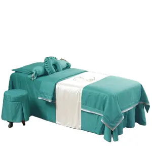 New arrivals sang trọng massage bedspread Duvet cover bedding sets tùy chỉnh kích thước Logo 4 cái vẻ đẹp trải giường