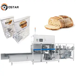 Mesin pelabel lengan menyusut multifungsi untuk mesin pengemasan roti Eropa roti Inggris