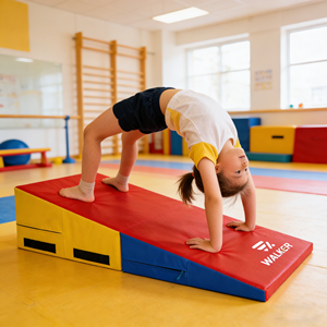 <span class=keywords><strong>Tapis</strong></span> de <span class=keywords><strong>gymnastique</strong></span> pliable en PVC antidérapant pour équipement de <span class=keywords><strong>gymnastique</strong></span>, <span class=keywords><strong>tapis</strong></span> de tumbling en forme de cale pour sauts arrière - Coloré et personnalisable - Product Image 4