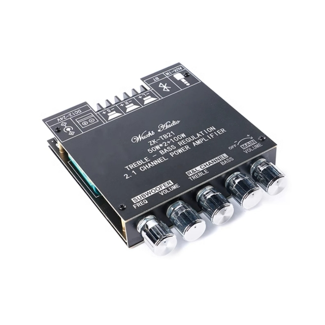 ZK-TB21 TPA3116D2 Wireless 5.0 Subwoofer Amplifier Board 50WX2+100W 2.1 Channel Power Audio Stereo Amplifier Board Bass AMP