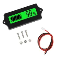Indicateur de capacité de batterie au lithium Li-ion LiFePO4 et au plomb-acide 12V 24V 36V 48V avec écran LCD, module de mesure et testeur de niveau de charge