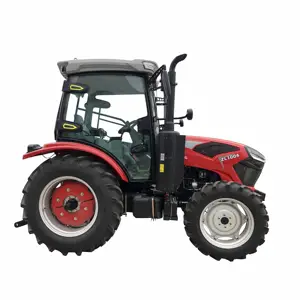 Harga rendah Output hidrolik kualitas tinggi pertanian 4x4 12 + 12 Shuttle Shift 4wd 100hp roda kompak traktor dengan Swing Draw Bar
