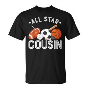 Camiseta deportiva All Star Cousin Birthday Boy, baloncesto, fútbol, ​​béisbol - Product Image 2