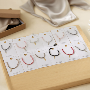 Pulsera Elástica de Cristal con Figura del Número Ocho, Pulsera de Moda de 3 cm, Pulseras con Dijes de Acero Inoxidable Hechas a Mano - Product Image 3