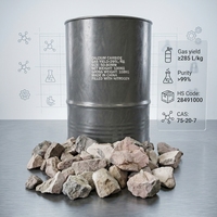 Carbure de calcium CAS 75-20-7 50-80mm Qualité industrielle Pureté 85%-95% Granulés gris/noirs Rendement en gaz 295L/kg pour acétylène