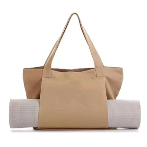Wholesale Heavy Cotton Canvas Yoga Tote Bags with Custom Logo Eco-friendly Durable Sport Gym Bag