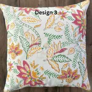 Housse de coussin en coton indien imprimé floral patchwork carré en pur coton pour un usage hospitalier à la maison - Product Image 6