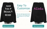 Kimono de cliente de poliéster con logotipo personalizado de peluquero impermeable para peluquería, bata de Spa, bata de peluquería, Kimono de salón
