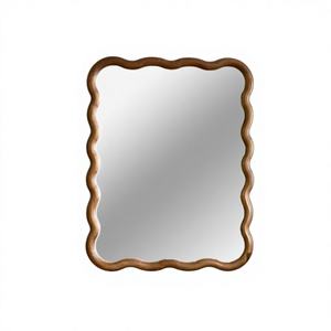 Espejo de Pared Rectangular Decorativo con Marco de Madera Ecológico Hecho a Mano Estilo Rústico para Sala de Estar, Marca Accent Home - Product Image 1