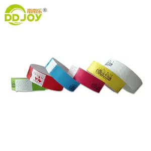 Bracelets personnalisés étanches à usage unique bracelet en papier Tyvek pour événements/aire de jeux/festival