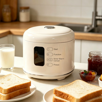 Nouvelle cuisinière à riz numérique intelligente multifonction en acier inoxydable de 1,6 L avec fonction de maintien au chaud 8H et fonction de minuterie 24H pour bureau, dortoir, hôtel