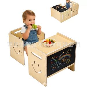 Solid Wood Children's <b>Table</b> And Chair Set <b>Adjustable</b> Height For Toddlers Scandinavian Style Durable Kids Furniture - Product Image 3