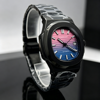 Montre mécanique automatique de luxe personnalisable de 30,5 mm en acier inoxydable avec cristal saphir, mouvement NH35, résistante aux chocs, aiguilles, 20 m