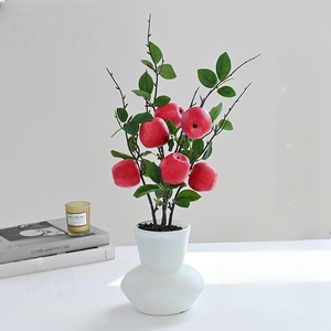 Árboles Frutales Artificiales, Manzana, Naranja, Granada, Bonsái de Paisaje, Árboles Frutales Simulados para Decoración del Hogar, Cocina, Hotel - Product Image 3