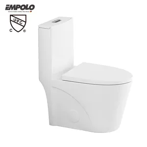 Empolo CUPC toilets high quality glossy white bathroom one piece toilet bowl luxury wc ceramic sanitary ware accessories