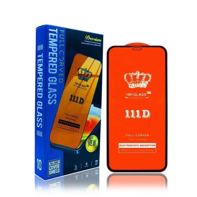 10H Full Glue 111D Tempered Glass Screen Protector for iPhone 11 XS XR Vivo Oppo for Xiaomi for Huawei Curved Edges 21D 9D Mobil
