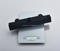 Système de douche thermostatique noir mat moderne en laiton massif avec mitigeur à effet pluie pour salle de bain d'hôtel