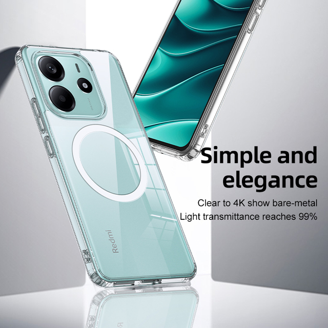 For Laudtec Transparent Shockproof Custom Phone Case for Xiaomi Redmi Note 14 Simple Business Style Clear Back Cover Sjk990
