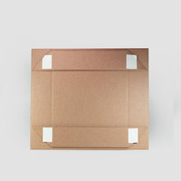 Boîte pliable en aimant kraft écologique, 1 pièce, boîte rigide et peu profonde pour emballage cadeau, marron