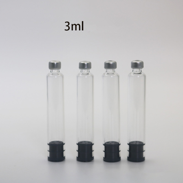 Wholesale 3 ml Glass Cartridge Bottle Sterile Cassette Vials with Aluminum Cap Rubber Stopper for Injection Pen