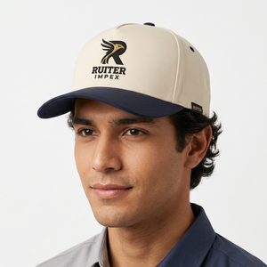 Casquette de baseball OEM bleue à 5 panneaux avec logo brodé, ajustable, unisexe, décontractée - Product Image 6
