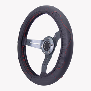 Funda Antideslizante para Volante de Fibra de Carbono, se Mantiene Firmemente sin Deslizamientos, de Cuero de Microfibra, Ajuste Universal para Auto y SUV - Product Image 4