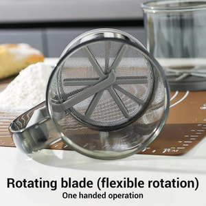 MIXWARES - Polvoreador de Harina Semiautomático de Acero Inoxidable, Práctico y Duradero, para Azúcar, Especias y Repostería - Product Image 3