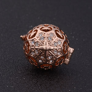 Colliers pendentifs carillons d'ange, perles d'harmonie en cristal, bijoux en or Rose - Product Image 6