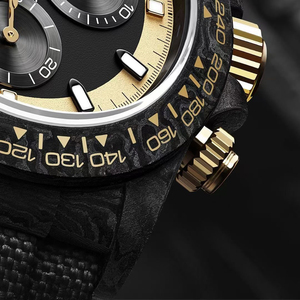 Article cadeau idéal. Luxueux et exquis. Montre-bracelet mécanique multifonctionnelle pour homme en fibre de carbone recommandée - Product Image 6