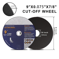 Disque de découpe abrasif OEM haute performance, à maille simple, renforcé, à liant résineux, pour meuleuse d'angle (3 à 9 pouces)