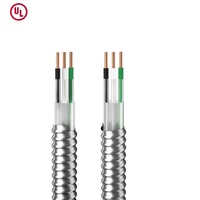 Kabel MC Lite tegangan rendah AC90 UL terdaftar 14/2 12/2 14/3 dengan Armor aluminium bahan isolasi PVC konduktor tembaga murni