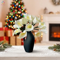 Realistische Künstliche Calla-Lilien-Bouquets Weiche Gummi-Kunstblumen-Bündel für Hochzeit, Zuhause, Hotel, Vasen-Dekoration