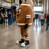 Fabricant de mascottes en peluche Shengye, costume de mascotte de football américain et de rugby personnalisé, vêtements publicitaires pour événements sportifs et matchs
