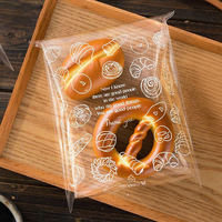 Sacs en plastique transparents personnalisés en gros, imprimés en Bopp/PET/PE, autocollants, petits sacs pour pain, biscuits, emballage plastique, sac Opp