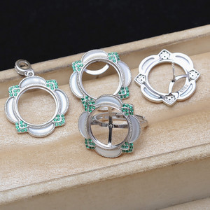 Aretes Colgantes de Plata S925 con Concha de 14.5-14.7mm, Soporte para Anillo, Juego de Conchas de Caballo Retro, Accesorio DIY 6124 - Product Image 2