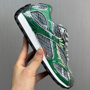 Sneakers tendance pour hommes de la marque originale BV Orbit, en cuir véritable, respirantes, avec lacets sportifs en mesh, semelle en caoutchouc - Product Image 3