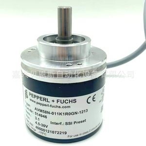 Codificador Absoluto Pepperl Fuchs AVM58N 011K1R0GN 1213, Preconfigurado SSI, 58 mm, para Uso en Automatización - Product Image 1