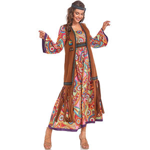 Robe de chanteuse <span class=keywords><strong>disco</strong></span> rétro des années 70 pour festival de musique M-XL, robe de performance <span class=keywords><strong>hippie</strong></span>, vêtements indiens, costumes - Product Image 5