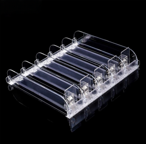Organisateur de boissons en plastique transparent avec poussoir à glissement rapide pour supermarché - Product Image 1