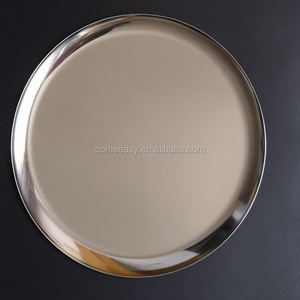 Vassoio Ovale Moderno in Stile Europeo, Dorato, Monostrato in Acciaio Inossidabile con Fondo Piatto per Dessert Occidentali - Product Image 3