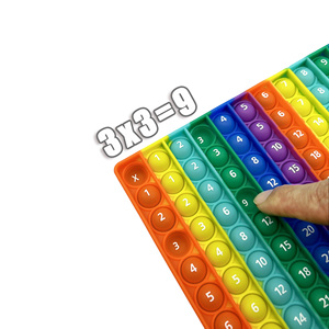 Approvisionnement d'usine Silicone 12x12 jeux de Multiplication activité de pratique mathématique Pop sensoriel éducatif Fidget jouets pour enfants salle de classe - Product Image 6
