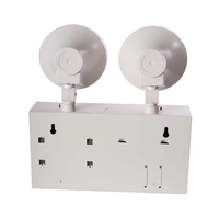 Lampe d'urgence double à LED murale, fonctionnant sur piles, rechargeable, avec 3 heures d'autonomie
