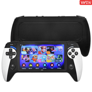 Console de <span class=keywords><strong>jeu</strong></span> portable QBUY X9, écran HD non tactile de 5,5 pouces, batterie de 1500 mAh, lecteur vidéo portable, WiFi, système d'exploitation Linux, appareil de <span class=keywords><strong>jeu</strong></span> - Product Image 1
