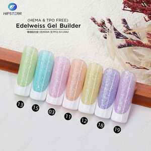 Constructeur de gel pailleté sans HEMA et sans TPO Gel d'extension de constructeur de ruban blanc Constructeur de gel pailleté Edelweiss 1 kilogramme de marque privée - Product Image 2