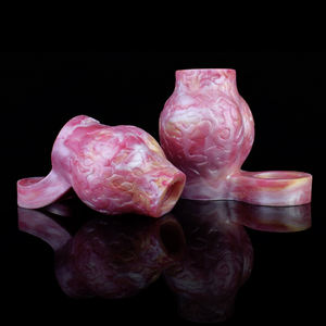 FAAK 4,37 Zoll heiße künstliche Haut Hunde knoten <span class=keywords><strong>Penis</strong></span> Ärmel/Extender Silikon Dildo Vergrößerung Fantasy Sexspielzeug in Pinky Farbe - Product Image 4