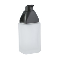 Flacon de fond de teint noir avec tête de pompe et capuchon anti-poussière, emballage cosmétique