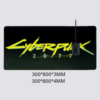 Tigerwings vente chaude conception personnalisée Cyberpunk 2077 tapis de souris de jeu 300*800mm anti-dérapant tapis de bureau personnalisé