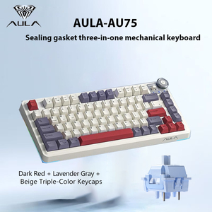 Aula au75 75% Ba chế độ hot Gasket chơi game BT có dây 2.4G không dây RGB hot-trao đổi Tiếng Anh <span class=keywords><strong>Arabic</strong></span> Ngôn Ngữ Cơ khí bàn phím - Product Image 4